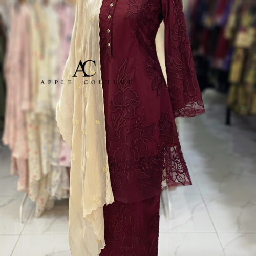 ADINDA KURUNG PREMIUM EMBROIDERY 2.0 MAROON