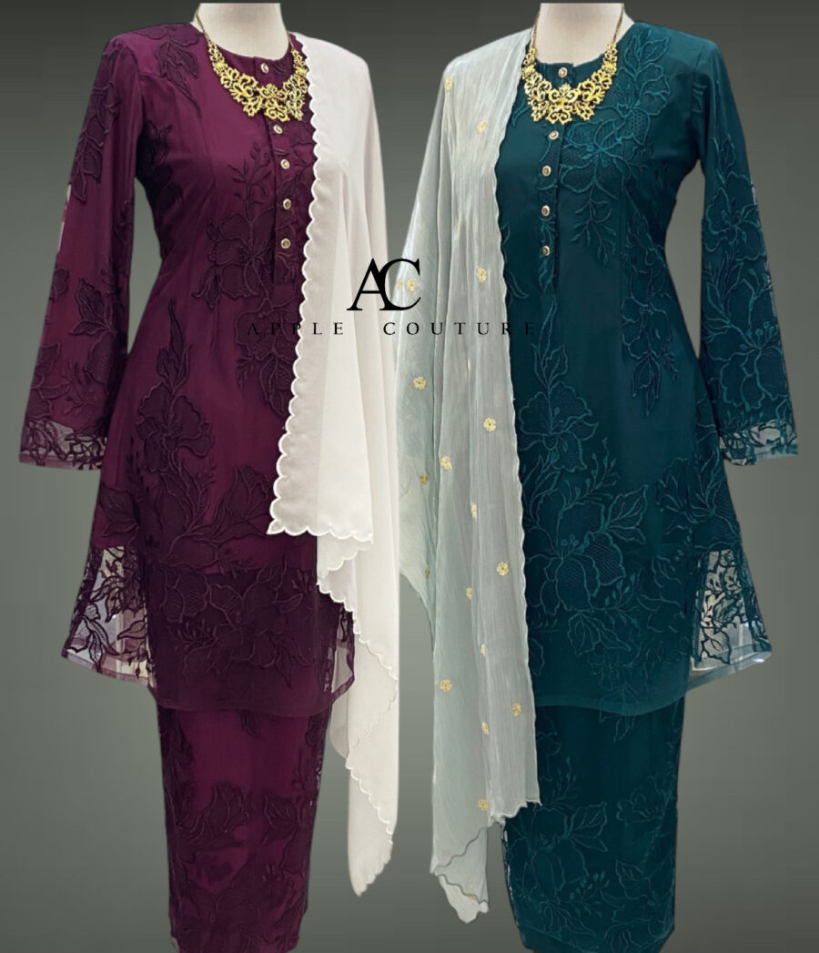 ADINDA KURUNG PREMIUM EMBROIDERY 2.0 DARK TURQUOISE - Image 4