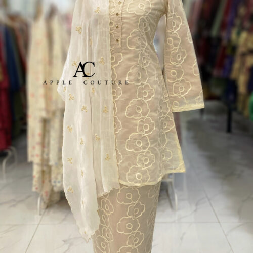 ADINDA KURUNG CHIFFON SULAM KHAKI 2.0