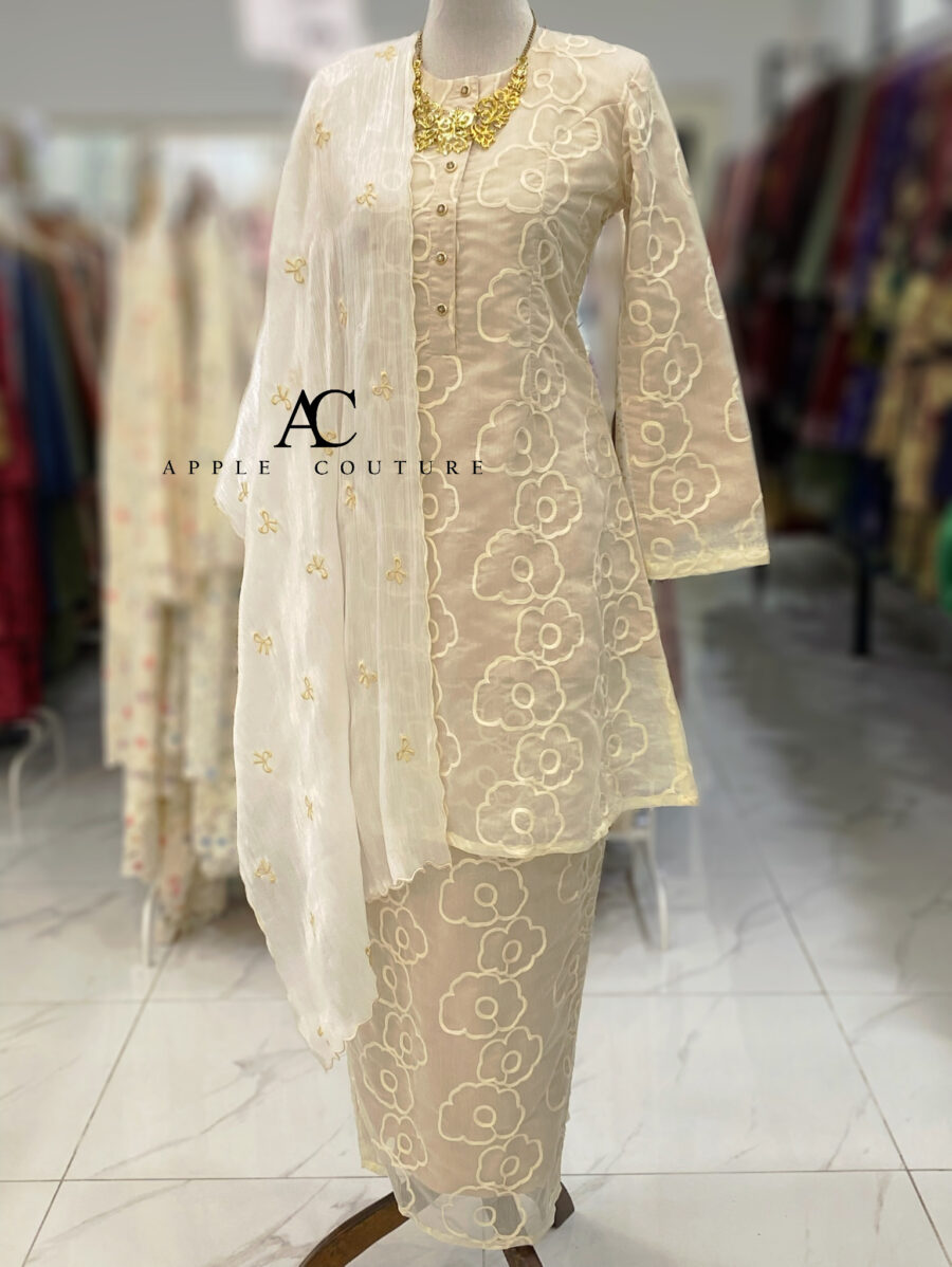 ADINDA KURUNG CHIFFON SULAM KHAKI 2.0