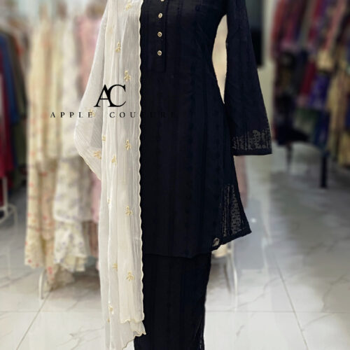 ADINDA KURUNG CHIFFON SULAM BLACK 2.0