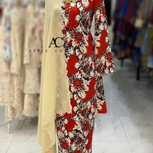 ADINDA KURUNG PRINTED CREPE 2.0 RED