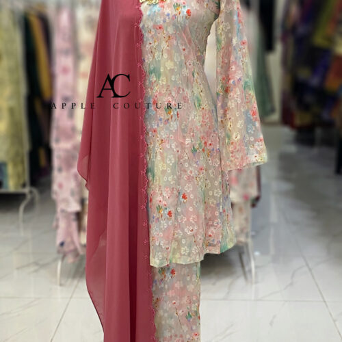 MELOR KURUNG RIAU EMBOSS CHIFFON