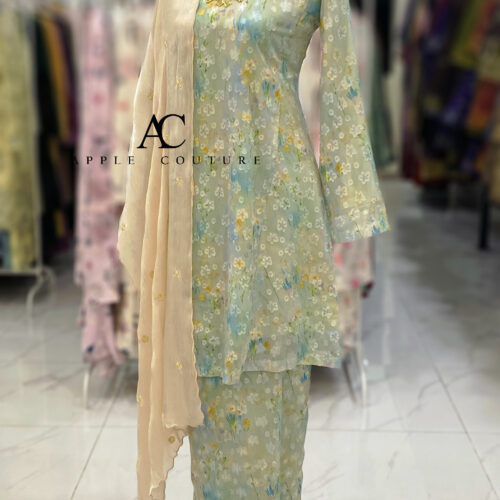 MELOR KURUNG RIAU EMBOSS CHIFFON