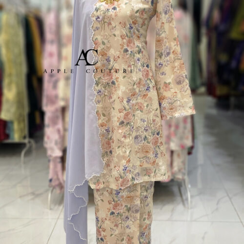 MELOR KURUNG RIAU EMBOSS CHIFFON
