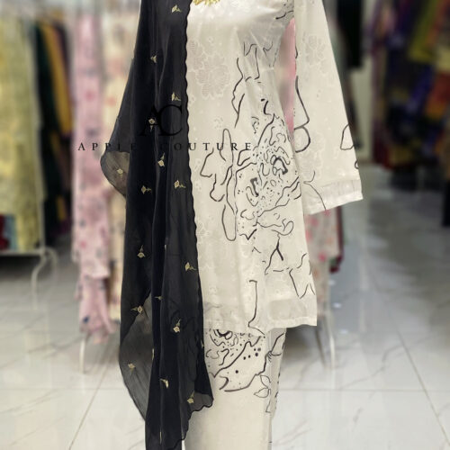 MELOR KURUNG RIAU EMBOSS CHIFFON