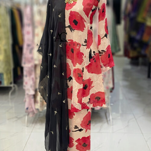 MELOR KURUNG RIAU EMBOSS CHIFFON