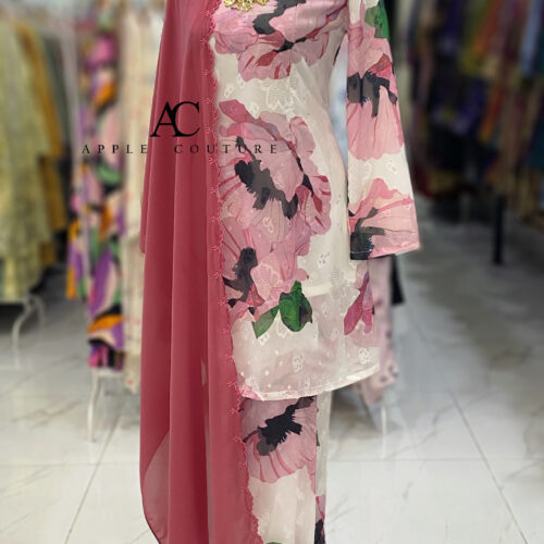 CAMELIA KURUNG MODEN EMBOSS CHIFFON