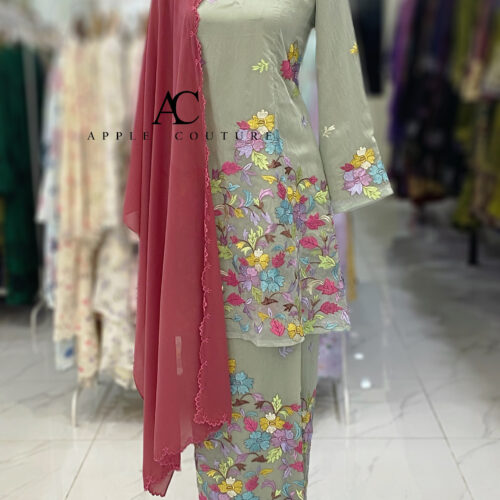 CAMELIA KURUNG MODEN ORGANZA WRINKLES MINT