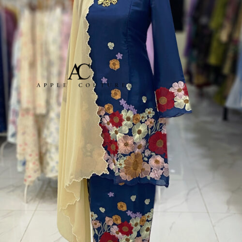 CAMELIA KURUNG PREMIUM ORGANZA NAVY BLUE