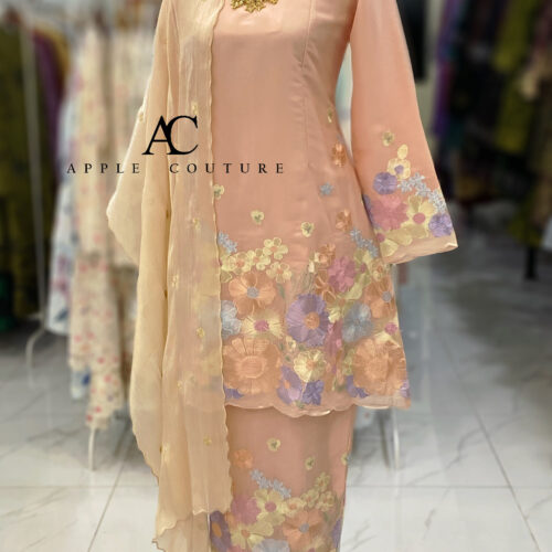 CAMELIA KURUNG PREMIUM ORGANZA SOFT PEACH