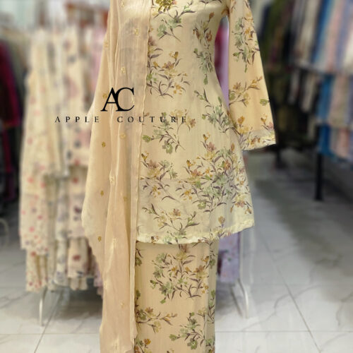 CAMELIA KURUNG MODEN SOFT COTTON SOFT YELLOW