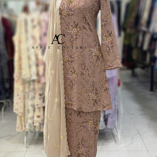 CAMELIA KURUNG PRINTED CHIFFON BELACAN