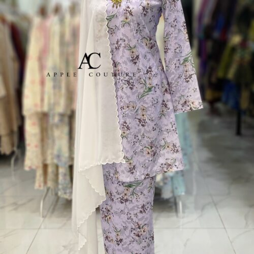 CAMELIA KURUNG MODEN CHIFFON JAQUARD SOFT PURPLE
