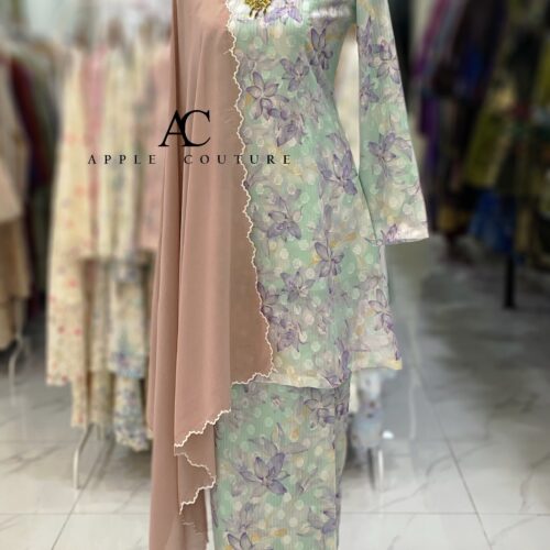 CAMELIA KURUNG MODEN CHIFFON JAQUARD MINT PURPLE