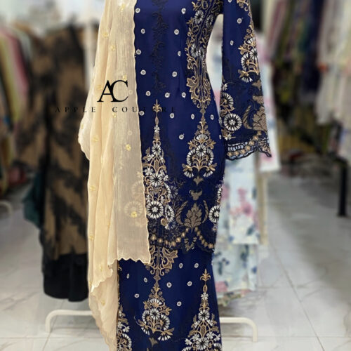 BAINON KURUNG PREMIUM LACE NAVY BLUE