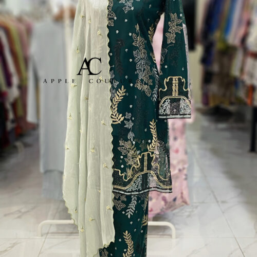 CAMELIA KURUNG PREMIUM LACE DARK GREEN