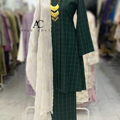 KEBAYA LABUH DANG ANUM COTTON DARK EMERALD