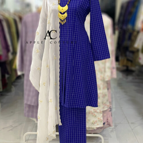 KEBAYA LABUH DANG ANUM COTTON ROYAL BLUE