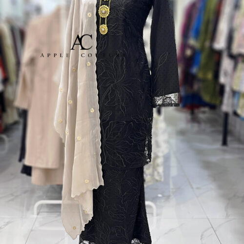 BAINON KURUNG LACE PREMIUM BLACK