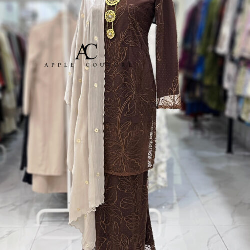BAINON KURUNG LACE PREMIUM RICH BROWN