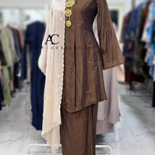 KEBAYA SURI PREMIUM ORGANZA RICH BROWN