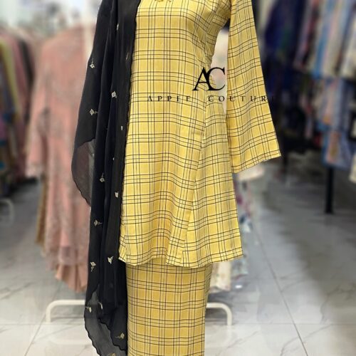 MELOR KURUNG RIAU COTTON YELLOW