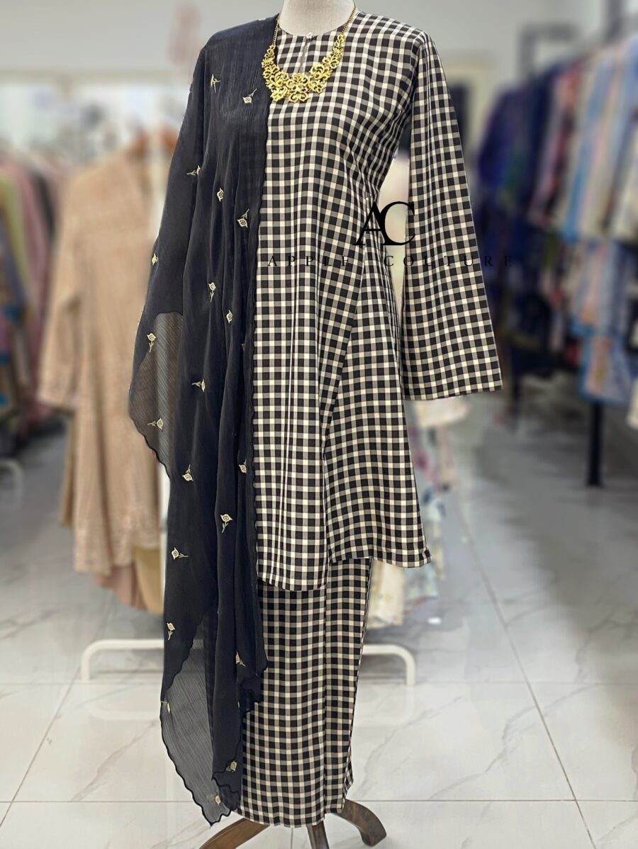 MELOR KURUNG RIAU COTTON BLACK
