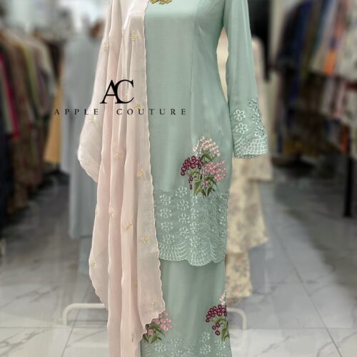 BAINON KURUNG PREMIUM ORGANZA MINT