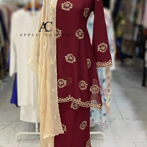 CAMELIA KURUNG SOFT ORGANZA MAROON