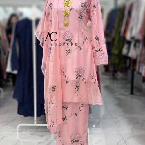 CAMELIA KURUNG SOFT ORGANZA PINK PEACH