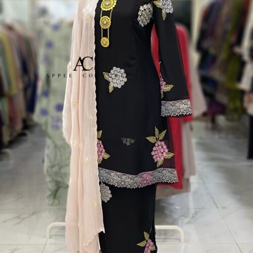 CAMELIA KURUNG SOFT ORGANZA BLACK