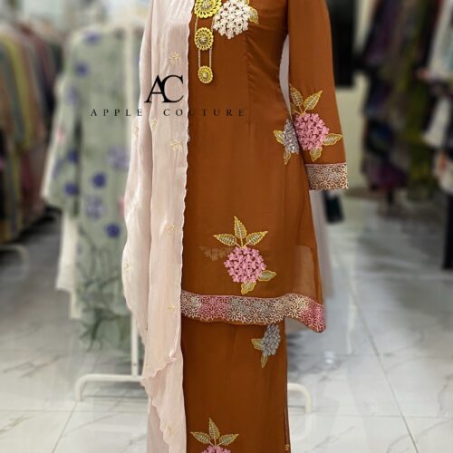CAMELIA KURUNG SOFT ORGANZA BROWN BRICK