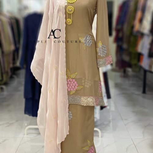 CAMELIA KURUNG SOFT ORGANZA COFFEE
