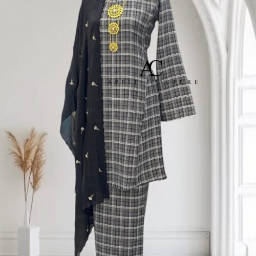 MELOR KURUNG RIAU COTTON BLACK
