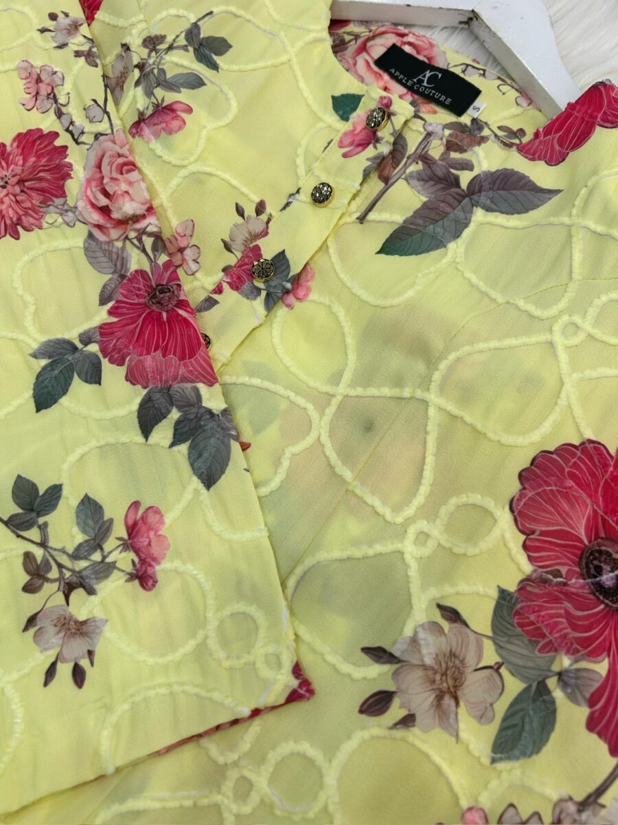 ADINDA KURUNG MIX COTTON EMBROIDERY YELLOW - Image 2