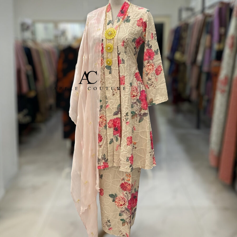 KEBAYA LABUH DANG ANUM MIX COTTON EMBROIDERY
