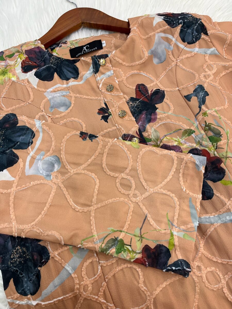 DEFECT ITEM !!  ADINDA KURUNG MIX COTTON EMBROIDERY BROWN - Image 2