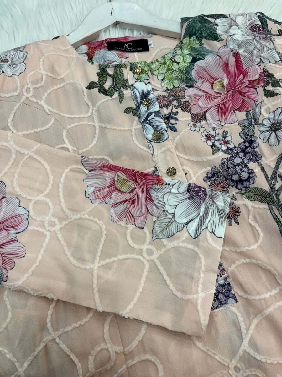ADINDA KURUNG MIX COTTON EMBROIDERY PEACH - Image 2