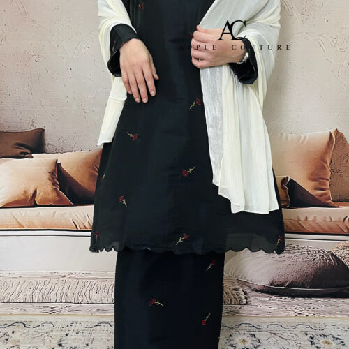 CAMELIA KURUNG SOFT ORGANZA BLACK