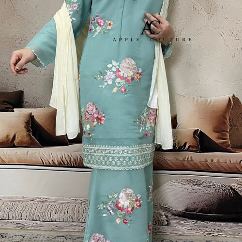 BAINON KURUNG PREMIUM ORGANZA MINT