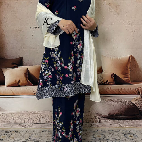 CAMELIA KURUNG PREMIUM ORGANZA DARK BLUE