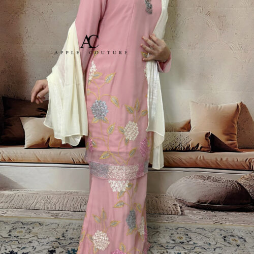 BAINON KURUNG PREMIUM ORGANZA PEACH