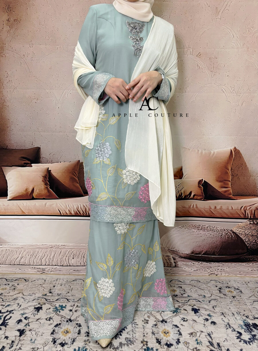 BAINON KURUNG PREMIUM ORGANZA MINT