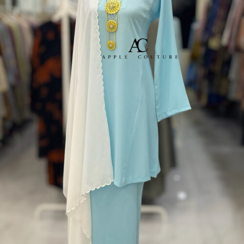 MELOR KURUNG RIAU ZOOM BABY BLUE