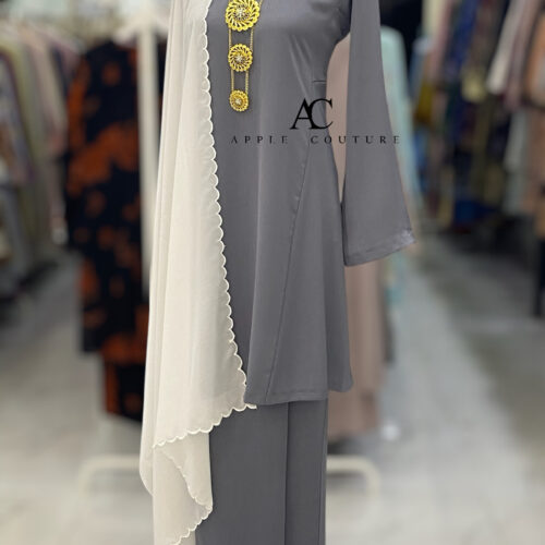 MELOR KURUNG RIAU ZOOM ASH GREY