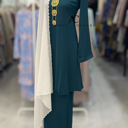 MELOR KURUNG RIAU ZOOM TEAL GREEN