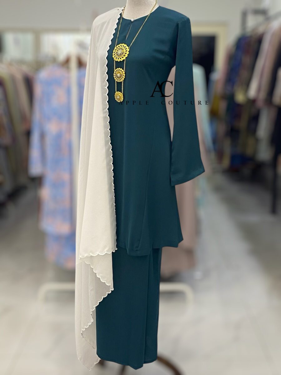 MELOR KURUNG RIAU ZOOM TEAL GREEN