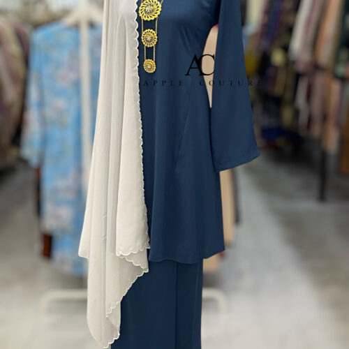 MELOR KURUNG RIAU ZOOM NAVY BLUE