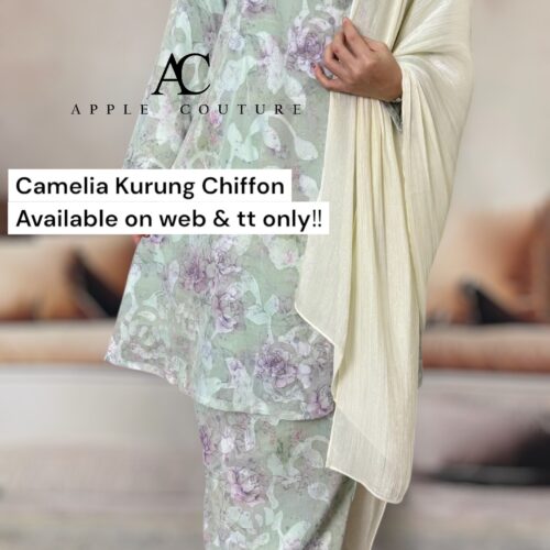 CAMELIA KURUNG MODEN CHIFFON CREPE OPEL PASTEL GREEN